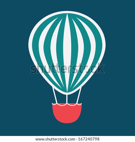 balloons air over blue  background vector illustration