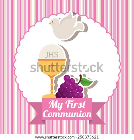 my first communion design, vector illustration eps10 graphic