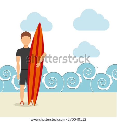 surfing sport design, vector illustration eps10 graphic