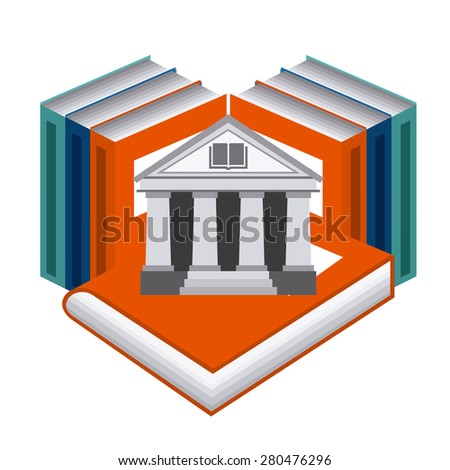 library place design, vector illustration eps10 graphic