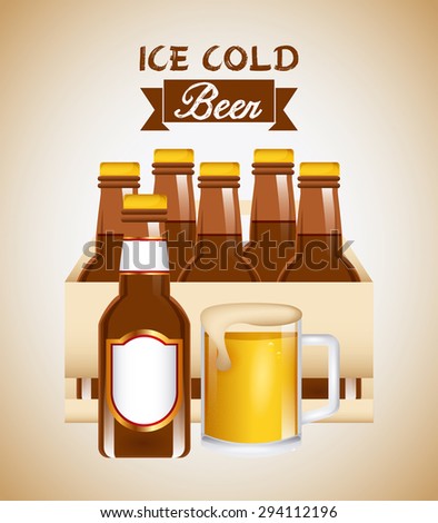 ice cold beer design, vector illustration eps10 graphic