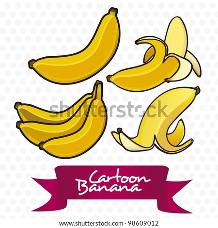cartoon banana peeled