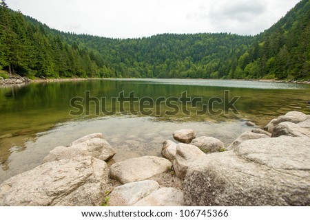 Lake in the lower mountains of Vosges
