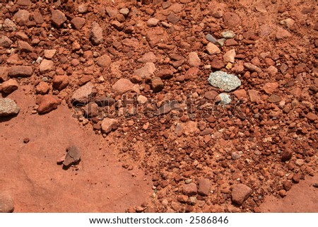 Red dirt detail in Arches National Park Utah