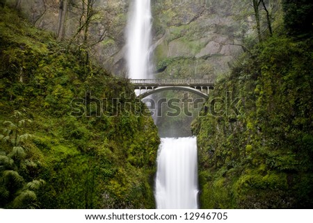 A beautiful waterfall in the Pacific Northwest