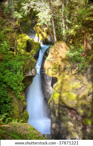 Ladder Creek Falls in the North Cascades