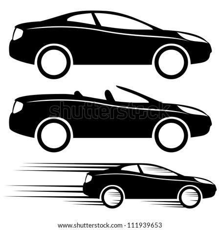 Vector 3 icons Cars Vector 3 icons Cars
