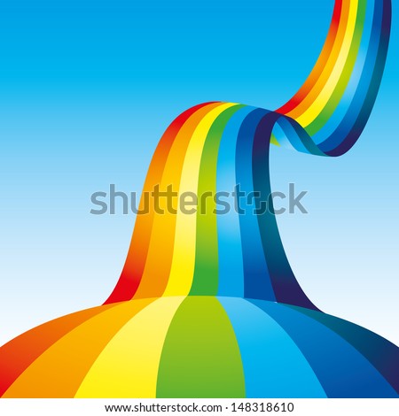 Free Abstract Colorful Rainbow Vector Background Free Vector / 4Vector