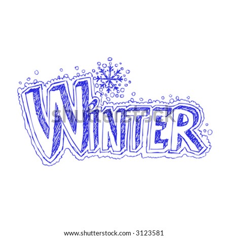 winter word clipart - photo #17