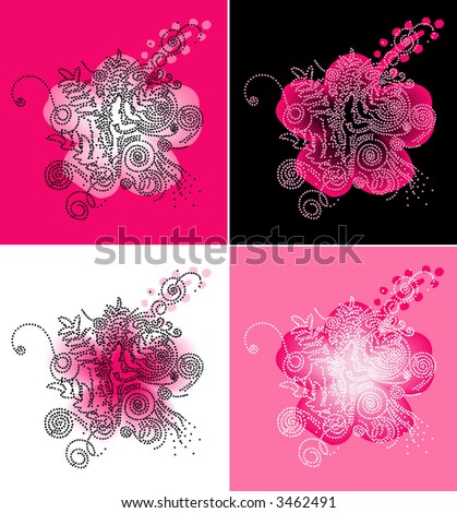 Pink Hibiscus Isolated On White