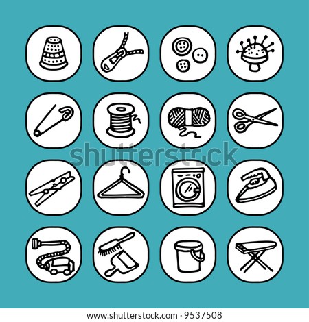 Black And White Objects. stock vector : lack and white