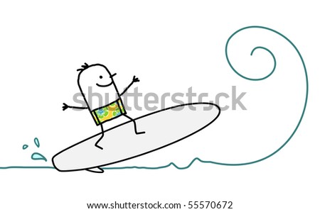 man surfing on the wave