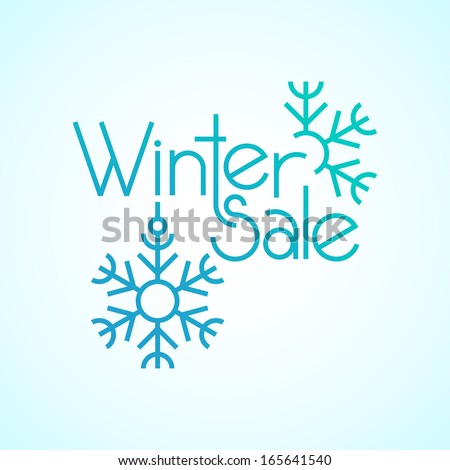Winter Sale Trendy Typography Composition