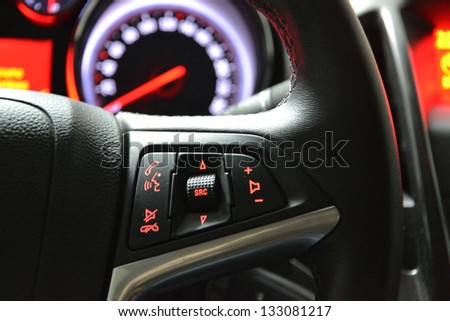 A modern and elegant car cockpit.