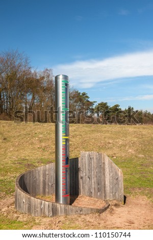 Measurement tool for water height in nature