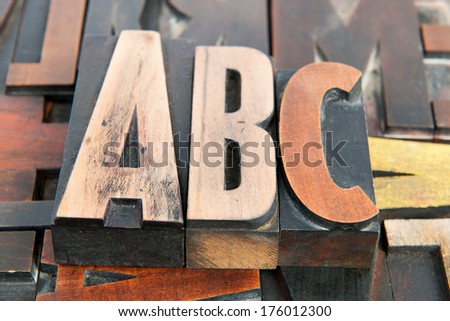 Print letters as background