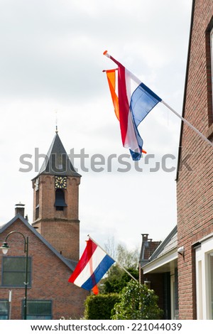Flags for kings day in Holland