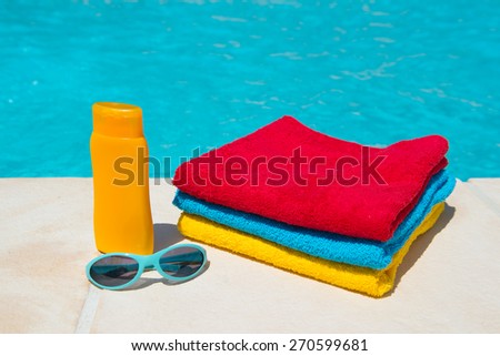 Swimming pool at the hotel of camping