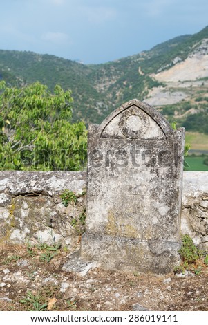 Old graveyard in France