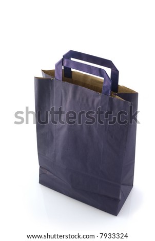 empty blue bag to use for go out shopping