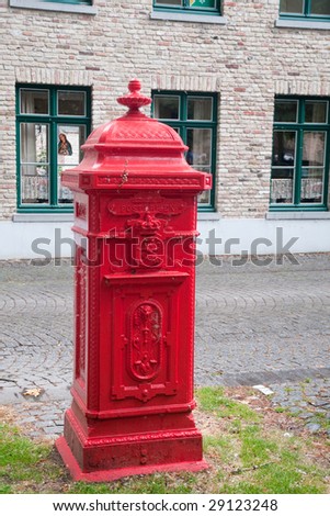 Red mailbox ready for heaving al your mail