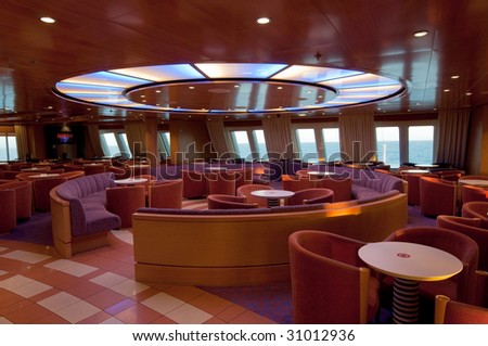 Luxury lounge from the big passengers ship