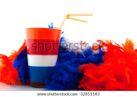Typical Dutch drink in colors of the flag