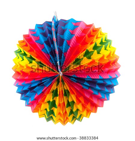 Paper round Chinese lantern in many colors