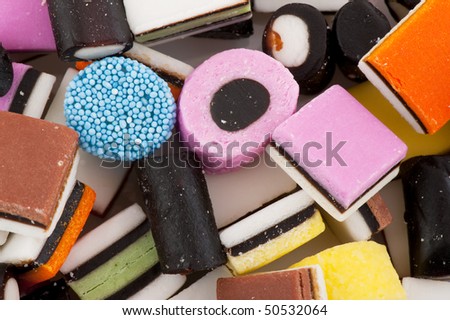 All sort licorice English candy id different sorts