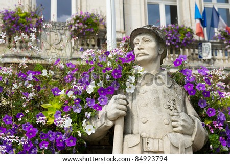 Memorial statue in France from world war one