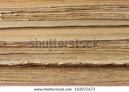 old books background, close up pages