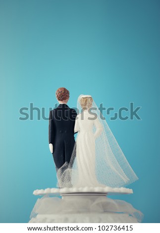 Vintage Wedding Cake Dolls