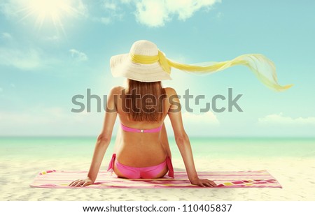 Summer girl on the beach