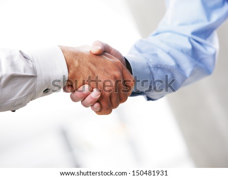 Business Deal. Close Up Of A Handshake