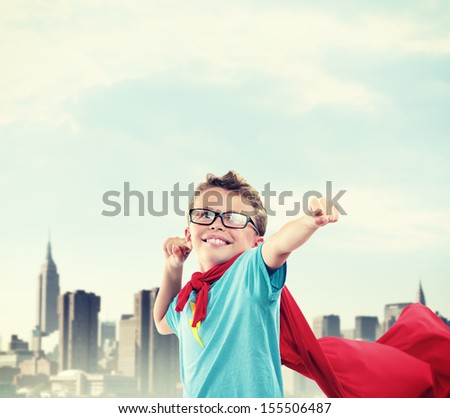 A Little Superhero Ready To Save The World