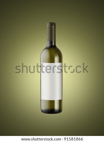 Wine bottle , label copy space