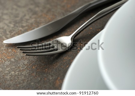 Close-up of silverware , on the dining table.