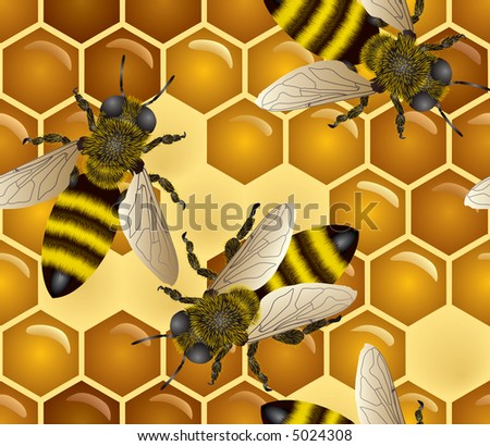 Raster version of vector honey background (seamless pattern)