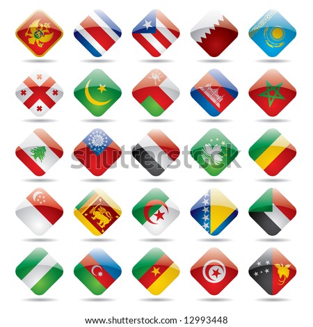 world flags vector. Vector set world flag