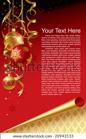 Christmas Card on Vector Christmas   New Year S Greeting Card   20943133   Shutterstock