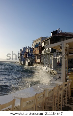 Little Venice, Mykonos, Greece.