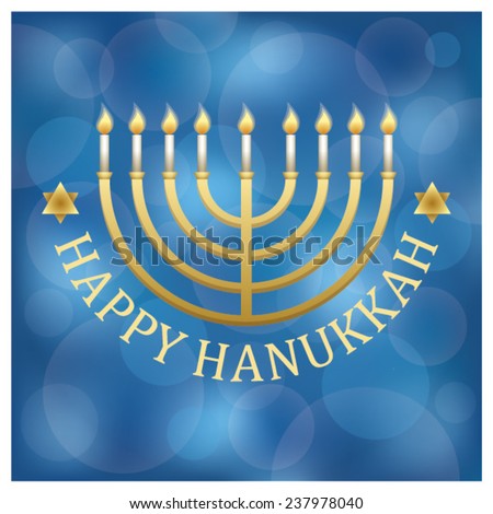 Jewish holiday hanukkah, vector.