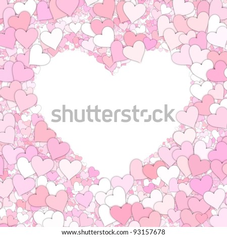valentine\'s day heart made up of small hearts