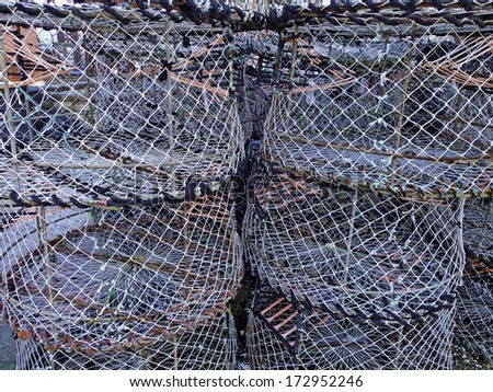 Crab nets at Poole harbour, Poole, Dorcet, UK