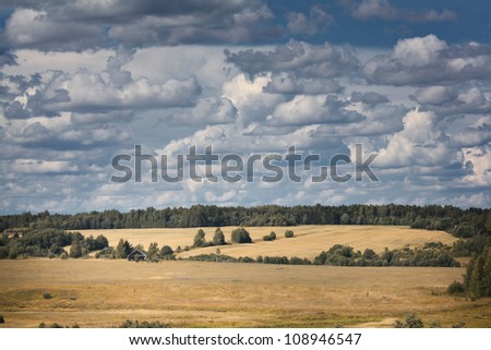 field of the cloud forest and lonely country house