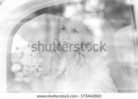 Bride at the window at the wedding