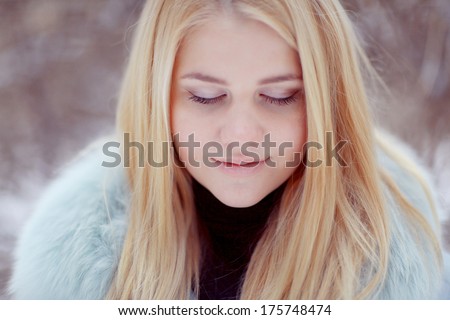 dream, dreaming young woman with eyes closed