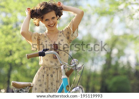 Girls summer vintage bike