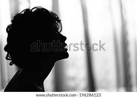 silhouette girl portrait