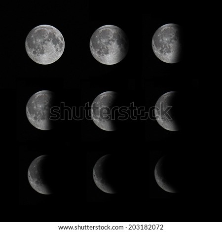 moon, moon phases